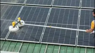 Solar Rotating Brush Double Head Module Washing Automatic Telescopic Cleaner Panel Cleaning