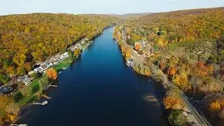 Drone Fall Foliage Flight over the Housatonic River (October 2015)