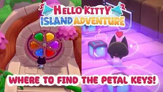 Where to find the PETAL KEYS!🌈Hello Kitty Island Adventure + Temple Ruins, Petal Puzzle, 1.6 Update