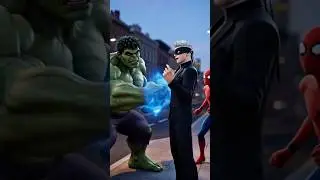 #Shorts​ Gojo Satoru Saves Spider-Man from Hulk! ⚡​Infinity vs Strength: Gojo vs hulk