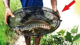Electric Fan Guard Fish Trap || How Make A Fishing Trap || New Fishing Method