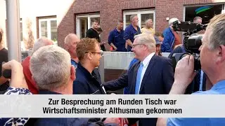 Wirtschaftsminister besucht Fosen Yard