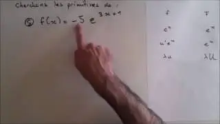 Calcul de primitives avec des exponentielles