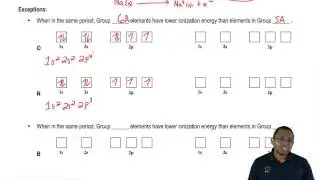 Exceptions to Ionization Energy in Groups 5A & 6A