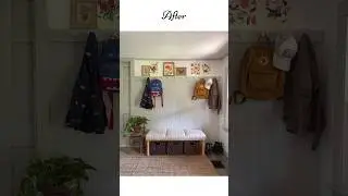 Under $100 Mudroom Transformation! 🤩🙌 #diyprojects  #mudroom #diy