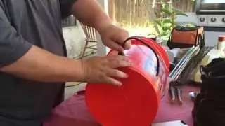 Drip Irrigation with a bucket for trees