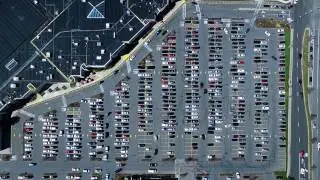 Busy Parking Lot - Aerial Time-Lapse