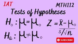 Test of Statistical Hypotheses || One-Tailed || Two-Tailed Test || z & t Statistic