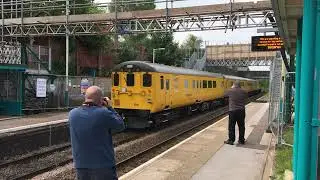 Colas Rail 37254 passes Hawarden with a Network Rail test train with car 9701 at the rear 08-06-20