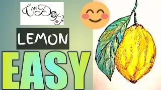 How To Draw A Lemon Step By Step For Beginners | Easy Lemon Drawing Tutorial | Draw A Real Lemon