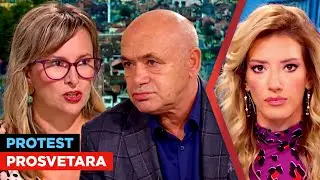 Protest prosvetara I Katarina &Scaron;ćepanović i Milorad Antić I URANAK1