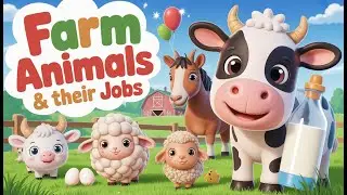 Farm Animals & Their Jobs 🐮🌾 | Learn Farm Animals for Kids | Miss Melon