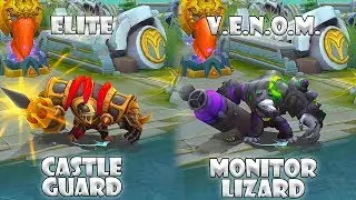 Grock | Monitor Lizard V.E.N.O.M. Skin VS Castle Guard Elite Skin | Mobile Legends