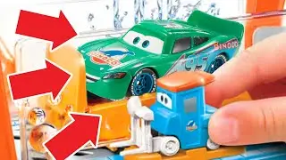 Disney Pixar Cars Color Changer Dinoco Carswash changes paintjobs easy! Throwback video