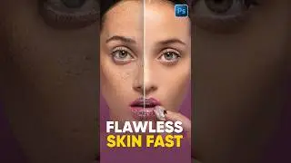 INSANE Photoshop Skin Retouch in 60 Seconds! 😱🔥 #photoshoptutorial