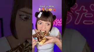 comida fake VS comida real | duvido voc&ecirc; acertar (n&iacute;vel imposs&iacute;vel) 🍩 #asmr #satisfying