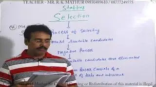 Meaning of Selection | Staffing | Business Studies | Mathur Sir Classes