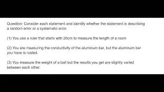 [IB Chemistry in 2 minutes] Random vs Systematic Error