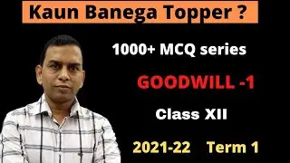Term 1 - MCQ | Partnership | Goodwill Part1 | Class 12 I #partnership I Accounts