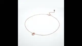 Rose Gold Initial Necklace Letter C Created with Zircondia&reg; Crystals by Philip Jones Jewellery