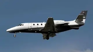 Jet Fly Cessna C560XL OE-GPP Landing at Cambridge Airport