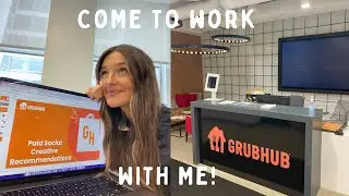 first day in the Grubhub office | work outfits, social media marketing, office tour