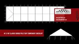 40' x 160' Classic Pole Tent Component Checklist