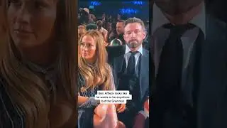 Ben DID NOT want to be at The Grammy's #shorts #benaffleck #jlo #jenniferlopez #benifer #grammys
