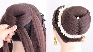 Amazing High bun hairstyle for Party -Step-by-Step Tutorial 💖