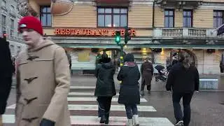 Stockholm City Centre Winter Walk ❄️🇸🇪 4K Snowy Streets & Nordic Atmosphere