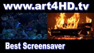 Art4HD beautiful screensavers Best Fireplace, Aquarium, Waterfall