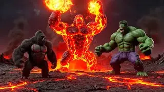 Kong vs. Hulk in a battle of fire, steel, and magic. #King #hulk