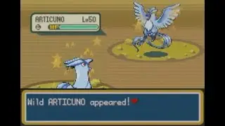 Live Shiny Articuno in Pokémon Leaf Green after 4,824 SRs (with Colosseum showcase)