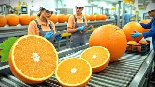 Inside a Modern Orange Processing Factory – Frozen Orange Juice Concentrate Is Made