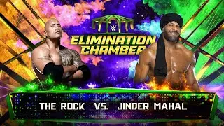 THE ROCK VS JINDER MAHAL ELIMINATION CHAMBER GAMEPLAY 2K24 #therockreturns #jindermahal #wwe2k24