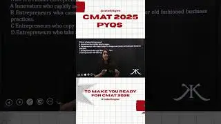 CMAT 2025 PYQ INNOVATION AND ESHIP| How to start CAT 2026 Preparation #cmat2026 #exam #catcare