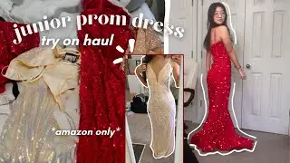 $500 AMAZON junior prom dress try-on haul 👗