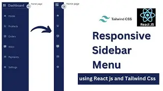 Responsive Sidebar Menu using React js and Tailwind CSS |Sidebar in react tailwind