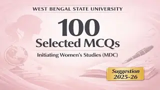 WBSU  Women&rsquo;s Studies (MDC)   INITIATING WOMEN&rsquo;S STUDIES Suggestion 2025-26