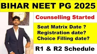 BIHAR NEET PG 2025 Schedule Released 🔥 Pgmac Registration, Choice filling, Result, Cutoff 2025