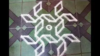 Kolam for beginners(5-5 dots)