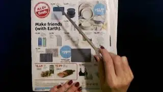 ASMR | Aldi Sneak Peek Sales Circular Show & Tell w/Pointer 4-9-2024 (Whisper)