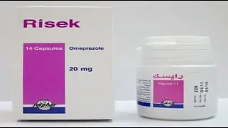 دواء رايسك لعلاج قرحةالمعدةوالحموضه Risek دواعي الاستخدام والجرعة