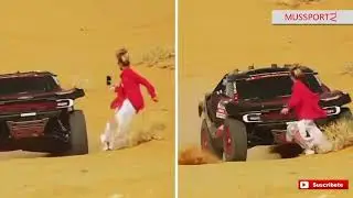 Aficionada a punto de ser atropellada en el Dakar 2026