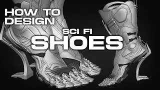 How To Design Sci-Fi Shoes in ZBrush &mdash; Tutorial