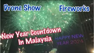 New Year Countdown in Malaysia | 2024 | The Exchange TRX | Drone | Fireworks #malaysia  #2024