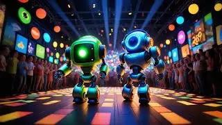 Four Dancing Robots Beep and Boop | Fun Robot Song Kids | Techy Nursery Rhymes and Preschool Songs