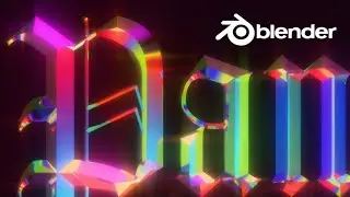 How To Make Iridescent Chrome Logo With Glow In Blender