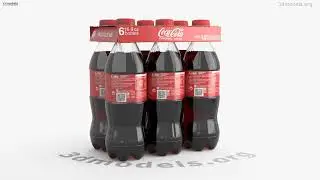 Coca Cola Bottle 6Pack500ml 3D model by 3DModels.org