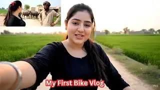 Village Girl Learning Bike | Girl Drive Bike Ride Vlog | Pak Rural Life Vlog|Ai vlog